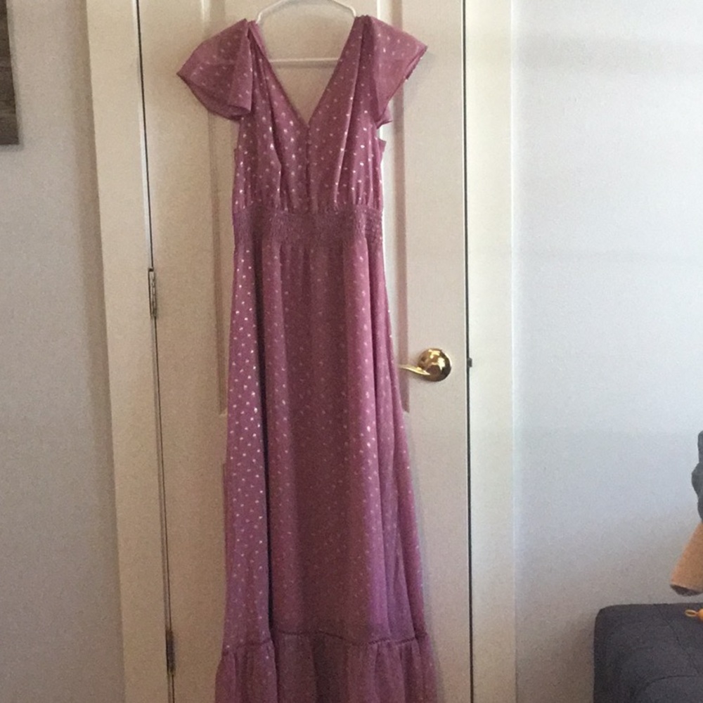 Vici magic touch smocked maxi dress